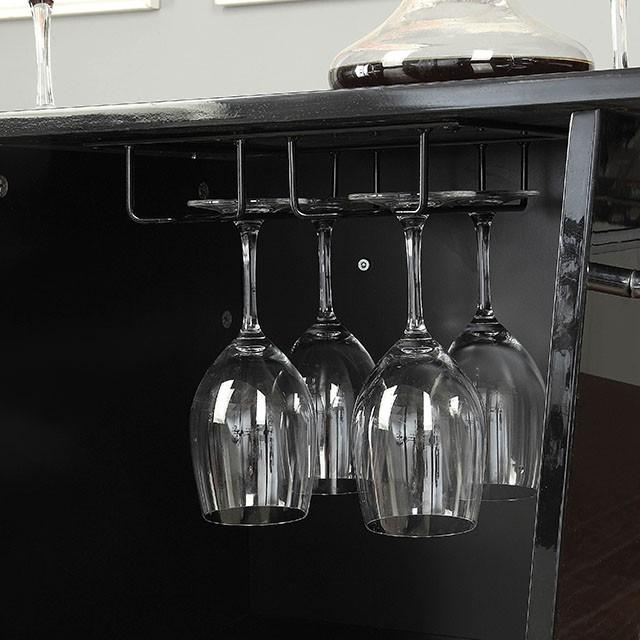 Fuero Black/Chrome Bar Table (K/D) - Olympia Furniture (Saint George, Utah)