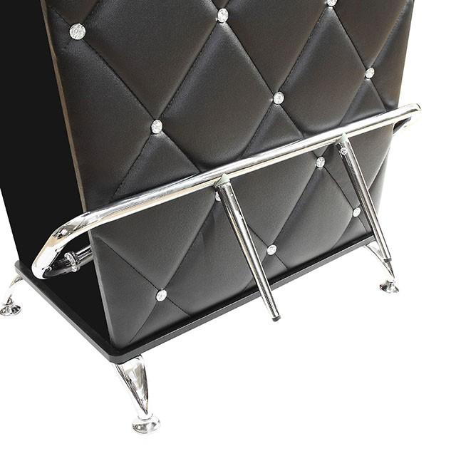 Fuero Black/Chrome Bar Table (K/D) - Olympia Furniture (Saint George, Utah)