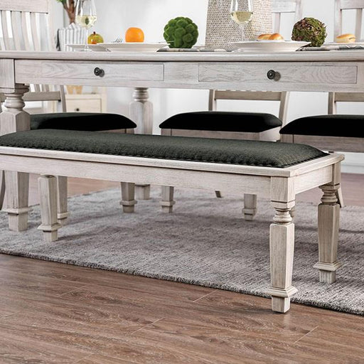 Georgia Antique White/Gray Bench - Olympia Furniture (Saint George, Utah)
