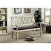 Georgia Antique White/Gray Love Seat Bench - Olympia Furniture (Saint George, Utah)