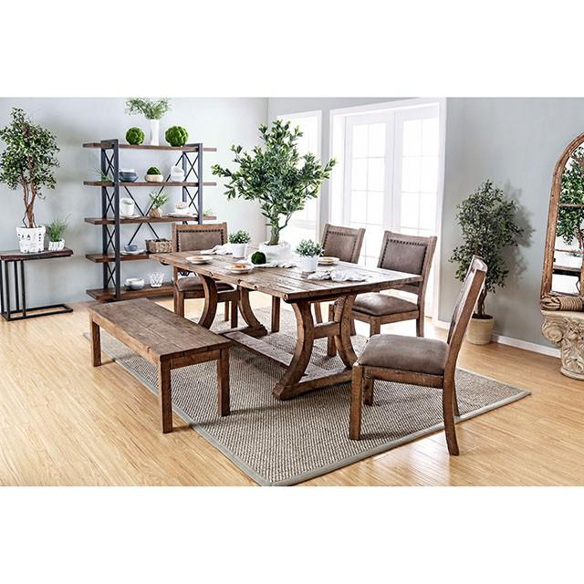 GIANNA Rustic Oak 77" Dining Table - Olympia Furniture (Saint George, Utah)