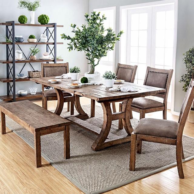 GIANNA Rustic Oak 77" Dining Table - Olympia Furniture (Saint George, Utah)