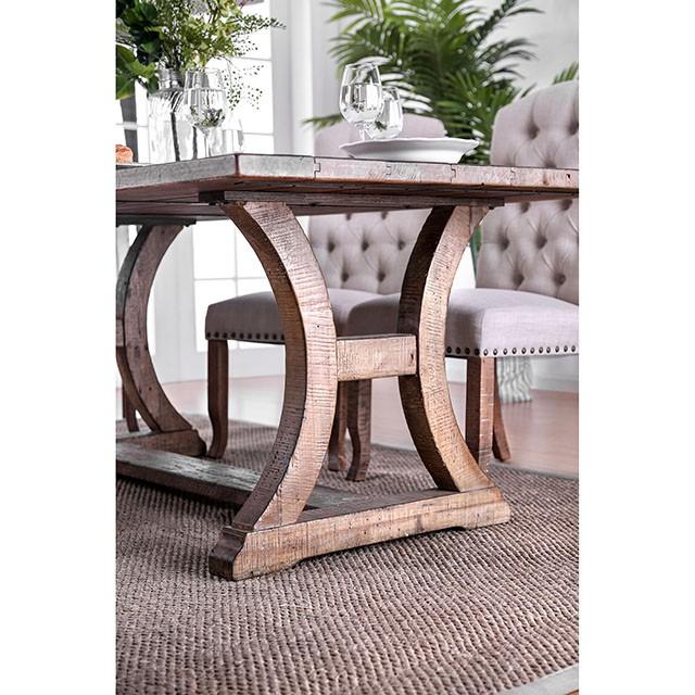 GIANNA Rustic Oak 77" Dining Table - Olympia Furniture (Saint George, Utah)