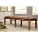 GIANNA Rustic Pine Fabric Bench - Olympia Furniture (Saint George, Utah)