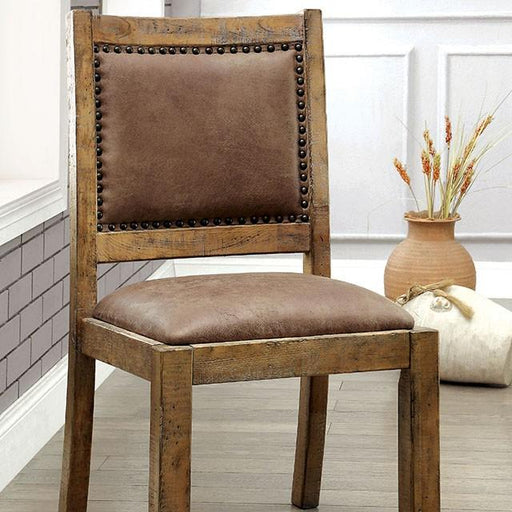GIANNA Rustic Pine/Brown Side Chair (2/CTN) - Olympia Furniture (Saint George, Utah)