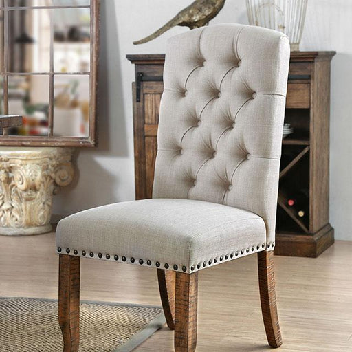 Gianna Rustic Pine/Ivory Side Chair (2/CTN) - Olympia Furniture (Saint George, Utah)