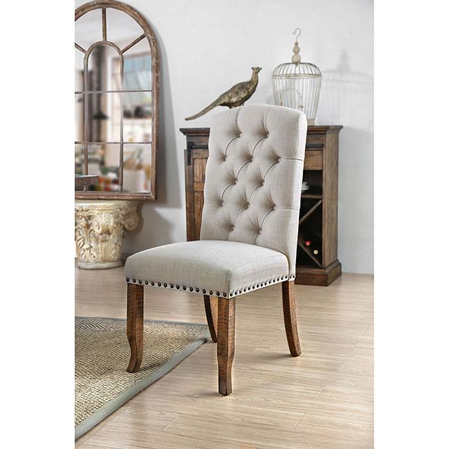 Gianna Rustic Pine/Ivory Side Chair (2/CTN) - Olympia Furniture (Saint George, Utah)