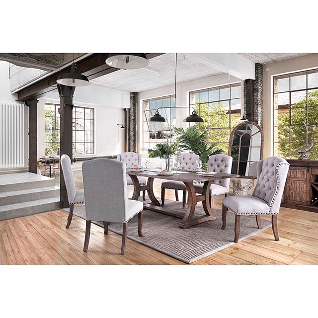 Gianna Rustic Pine/Ivory Wingback Chair (2/CTN) - Olympia Furniture (Saint George, Utah)
