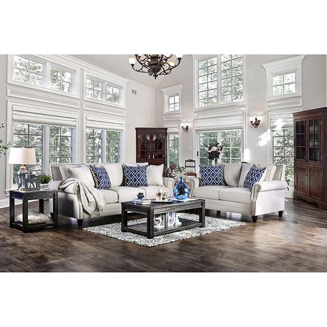 Giovanni Beige/Blue Sofa - Olympia Furniture (Saint George, Utah)