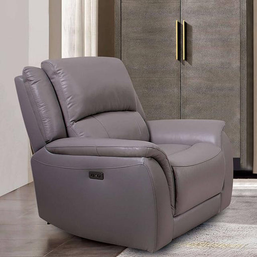 GORGIUS Power Recliner, Light Gray - Olympia Furniture (Saint George, Utah)