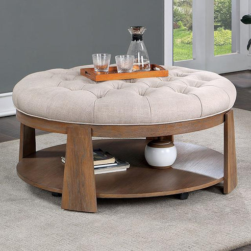GUIS Round Coffee Table, Beige - Olympia Furniture (Saint George, Utah)