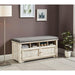 Gwebdolyn Weather White Shoe Bench - Olympia Furniture (Saint George, Utah)