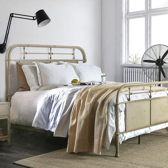 Haldus Bed Ivory, Red & White - Olympia Furniture (Saint George, Utah)