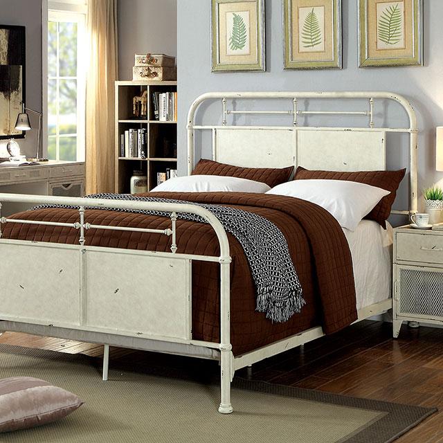 Haldus Bed Ivory, Red & White - Olympia Furniture (Saint George, Utah)