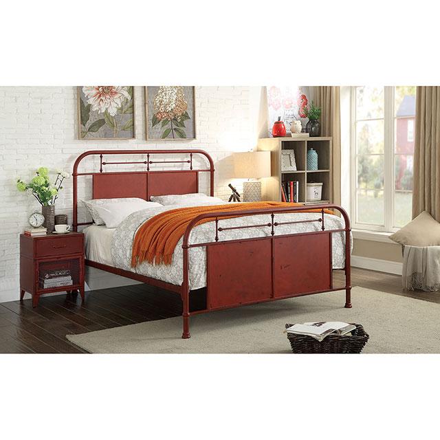 Haldus Cal.King, E.King, & Twin Bed White, Ivory, & Red - Olympia Furniture (Saint George, Utah)