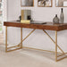 Halstein Light Walnut/Gold Desk - Olympia Furniture (Saint George, Utah)