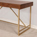 Halstein Light Walnut/Gold Desk - Olympia Furniture (Saint George, Utah)