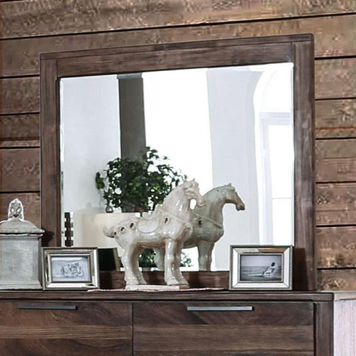 Hankinson Rustic Natural Tone Mirror - Olympia Furniture (Saint George, Utah)