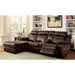 Hardy Brown Sectional w/ Console, Brown - Olympia Furniture (Saint George, Utah)