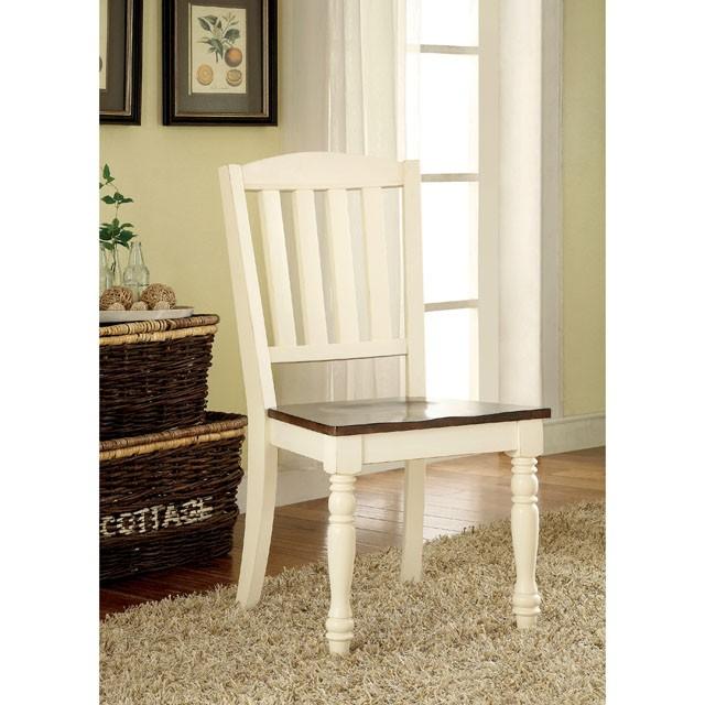 HARRISBURG Vintage White/Dark Oak Side Chair (2/CTN) - Olympia Furniture (Saint George, Utah)