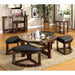 Crystal Cove II Dark Walnut Round Coffee Table w/ 4 Stools - Olympia Furniture (Saint George, Utah)