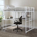 Cybill Full Loft Bed White, Silver, & Black - Olympia Furniture (Saint George, Utah)
