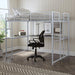 Cybill Full Loft Bed White, Silver, & Black - Olympia Furniture (Saint George, Utah)