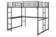 Cybill Full Loft Bed White, Silver, & Black - Olympia Furniture (Saint George, Utah)