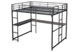 Cybill Full Loft Bed White, Silver, & Black - Olympia Furniture (Saint George, Utah)