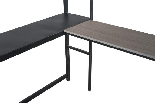 Cybill Full Loft Bed White, Silver, & Black - Olympia Furniture (Saint George, Utah)