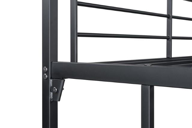 Cybill Full Loft Bed White, Silver, & Black - Olympia Furniture (Saint George, Utah)