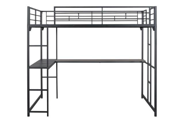 Cybill Full Loft Bed White, Silver, & Black - Olympia Furniture (Saint George, Utah)