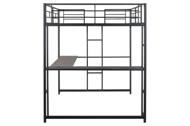 Cybill Full Loft Bed White, Silver, & Black - Olympia Furniture (Saint George, Utah)