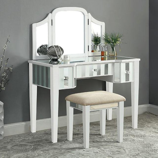 Cyndi White Vanity w/ Stool - Olympia Furniture (Saint George, Utah)