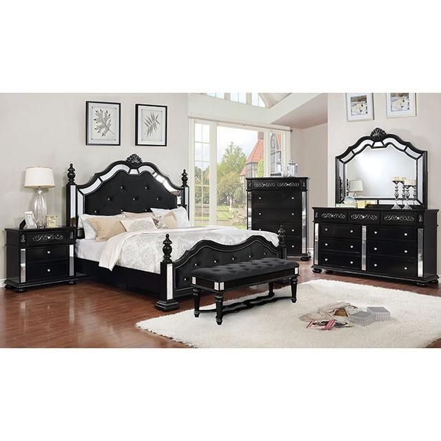 Azha Black Bench - Olympia Furniture (Saint George, Utah)