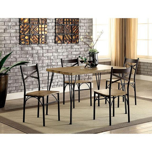 BANBURY Gray/Dark Bronze 5 Pc. 43" Dining Table Set, Gray - Olympia Furniture (Saint George, Utah)