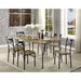 Banbury Gray/Dark Bronze 7 Pc. 60" Dining Table Set, Gray - Olympia Furniture (Saint George, Utah)
