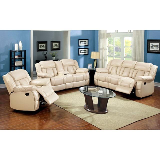 Barbado Ivory Sofa w/ 2 Recliners - Olympia Furniture (Saint George, Utah)