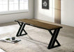 BARBARY Bench, Black/Dark Oak - Olympia Furniture (Saint George, Utah)
