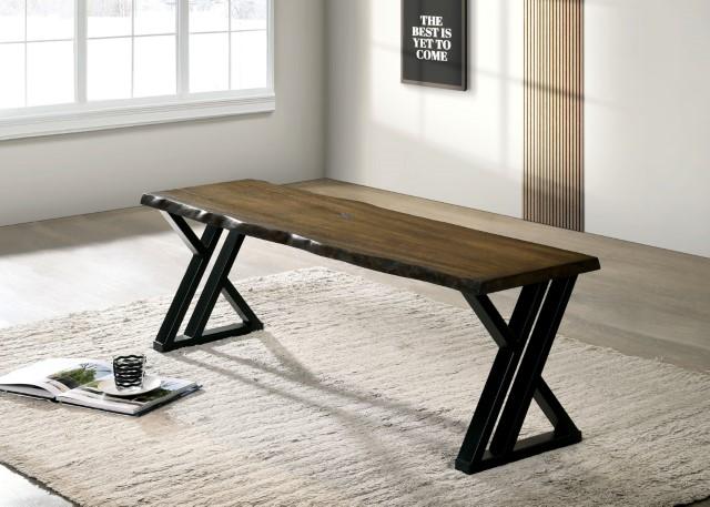 BARBARY Bench, Black/Dark Oak - Olympia Furniture (Saint George, Utah)