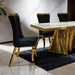 Basilicata 7 Pc Dining Table Set Chrome & Gold 5 - Olympia Furniture (Saint George, Utah)