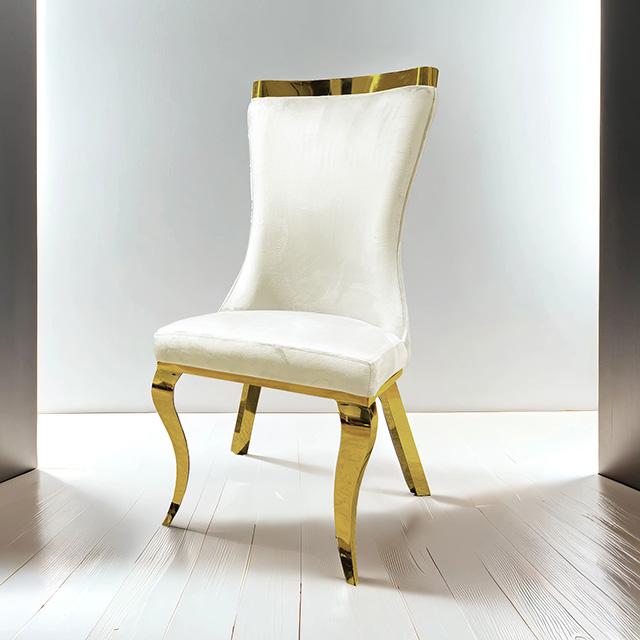 Basilicata Gold Chair (2/CTN) White, Gray, & Black - Olympia Furniture (Saint George, Utah)