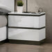BIRSFELDEN Night Stand w/ USB, White - Olympia Furniture (Saint George, Utah)