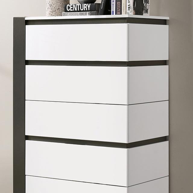 BIRSFELDEN Chest, White - Olympia Furniture (Saint George, Utah)