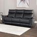 Bienne Sofa Manual Recliner White & Black - Olympia Furniture (Saint George, Utah)