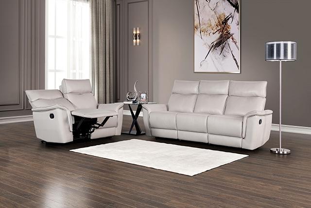 Bienne Recliner Chair White & Black - Olympia Furniture (Saint George, Utah)