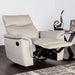 Bienne Recliner Chair White & Black - Olympia Furniture (Saint George, Utah)
