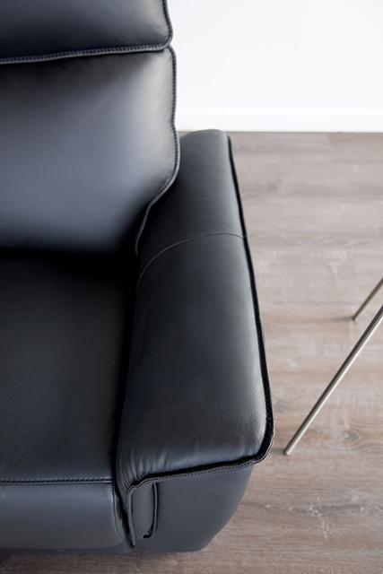 Bienne Recliner Chair White & Black - Olympia Furniture (Saint George, Utah)