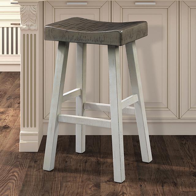 Biasca 29" Stool (2/CTN) White, Brown, & Black - Olympia Furniture (Saint George, Utah)