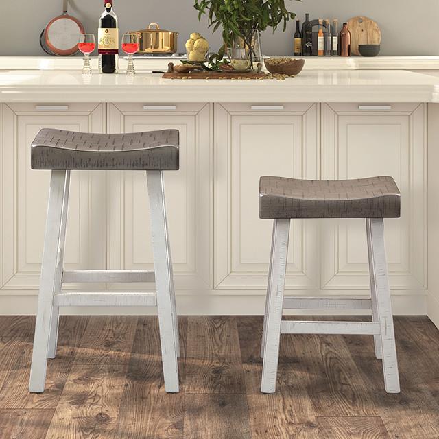 Biasca 24" Stool (2/CTN) White, Brown, & Black - Olympia Furniture (Saint George, Utah)